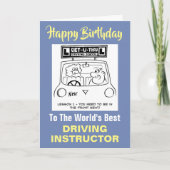 De beste stuurprogramma-instructeur van Word Kaart (Voorkant)