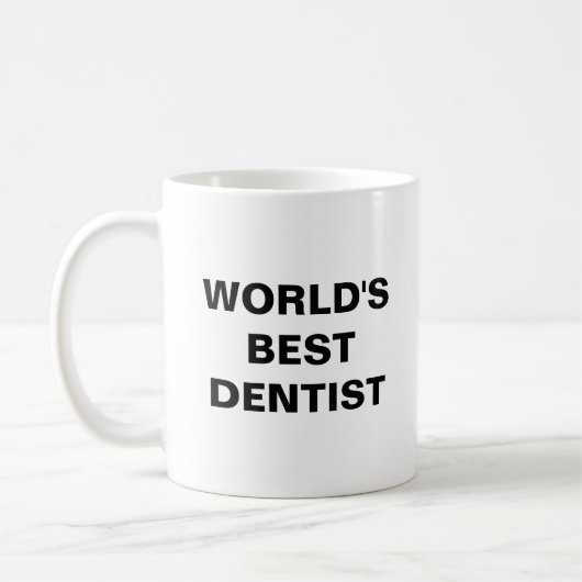 De beste tandarts ter wereld koffiemok (Links)