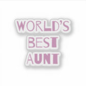 De beste tante ter wereld sticker (Voorkant)