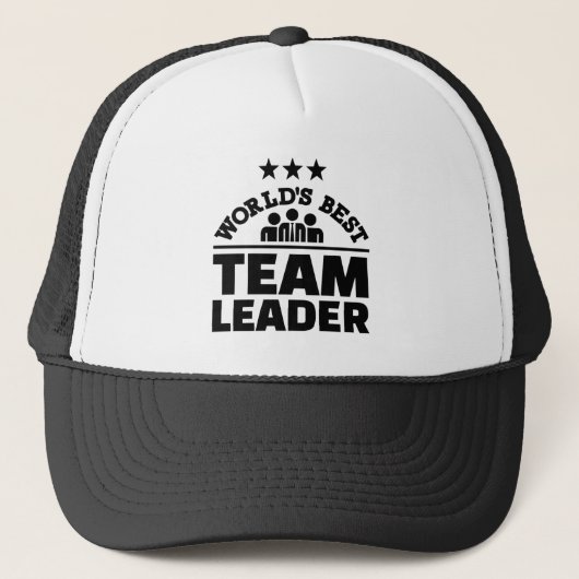De beste teamleider ter wereld trucker pet (Voorkant)