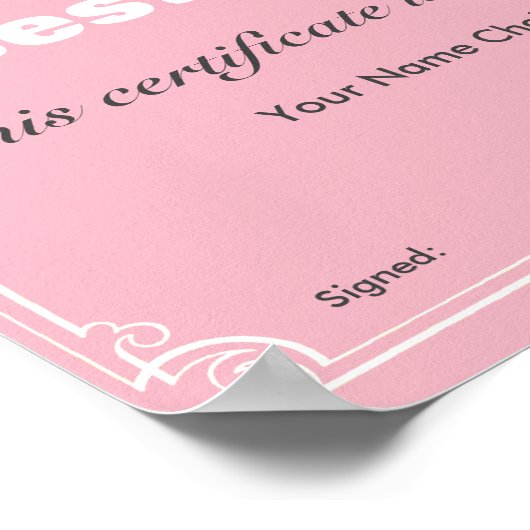 De beste ter wereld poster (Hoek)