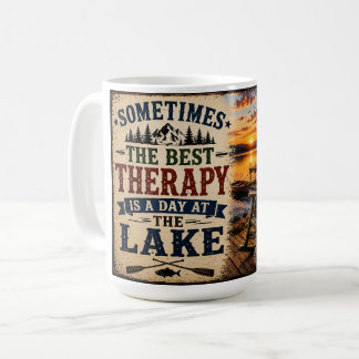 De Beste Therapie Is Een Dag Aan Het Meer Koffiemok