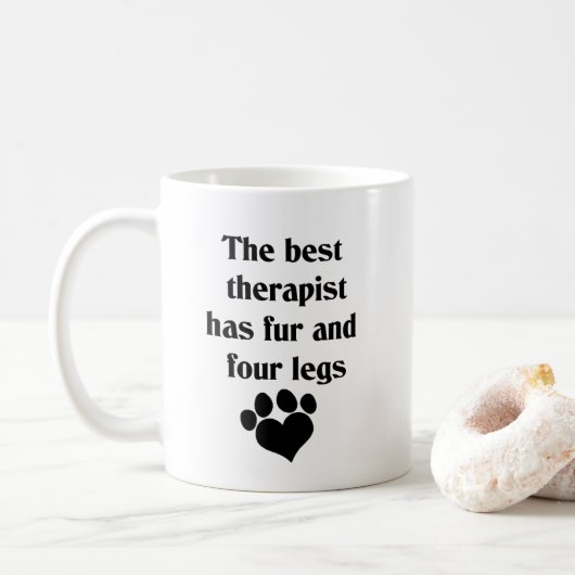 De beste Therapist heeft vier benen Mok (Met donut)