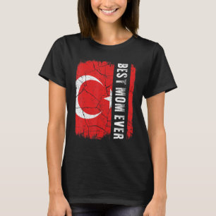De beste Turkse mam ooit Turkije vlag Moederdag T-shirt