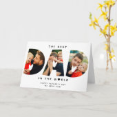 De beste vader foto collage Vaderdag Kaart (Gele Bloem)