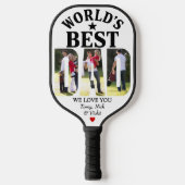 De beste vader-gecertificeerde Vaderdag-foto ter w Pickleball Paddle (Voorkant)