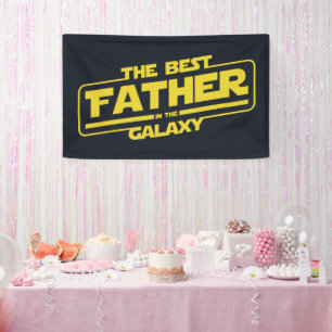 De beste vader in de melkweg Vaderdag cadeau Spandoek