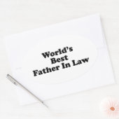De beste vader in de wet ter wereld ovale sticker (Envelop)