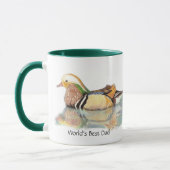 De beste vader Mandarin Duck Game Bird ter wereld Mok (Links)