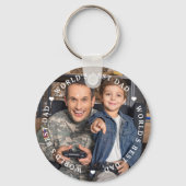 De beste vader moderne vaders foto van de wereld sleutelhanger (Voorkant)