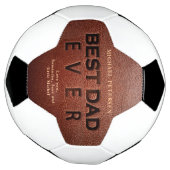 De beste vader ooit bruin leder Vaderdag hou van j Voetbal (Gedraaid)