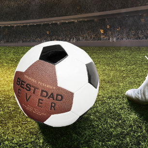 De beste vader ooit bruin leder Vaderdag hou van j Voetbal