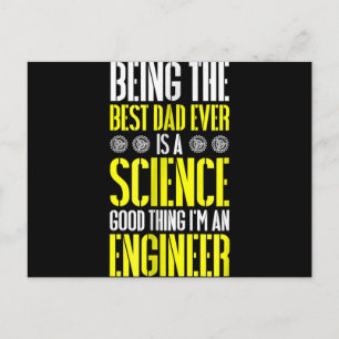 De beste vader ooit zijn is een ingenieur Wetensch Aankondigingskaart