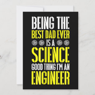 De beste vader ooit zijn is een ingenieur Wetensch Bedankkaart