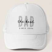 De beste vader sinds 20XX Modern Simple Preppy Trucker Pet (Voorkant)