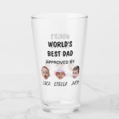 De beste vader ter wereld | Aangepaste Baby Face Glas (Achterkant)