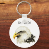 De beste vader ter wereld, ik hou van Bald Eagle,  Sleutelhanger (Voorkant)
