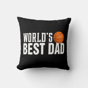 De beste vader Typografie Basketball Pillow Kussen