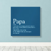 De beste vader vader van de wereld Papa Definition Canvas Afdruk (Insitu (Houten vloer))