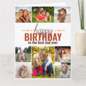 De beste vader van de Moderne Foto Collage Happy B Kaart (Voorkant)