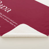 De beste vader van papa Definitie Burgundy Sherpa Deken (3/4)