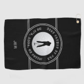 De beste vader van Par Funny zet Golfer Black op d Golfhanddoek (Horizontaal)