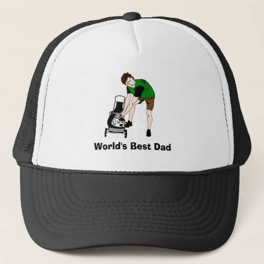 De beste vader van waterverf wereld Fun Father Law Trucker Pet (Voorkant)