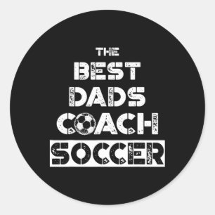 De beste vaders Coach Voetbal 'Coaching Vader Gift Ronde Sticker