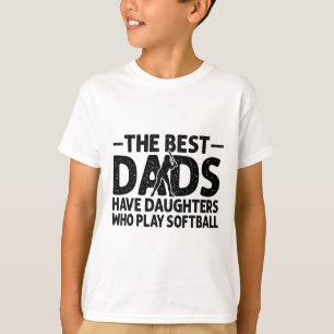 De Beste Vaders Hebben Dochters Die Softbal Vader T-shirt
