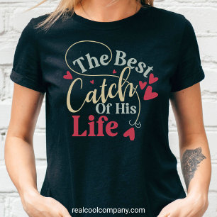 De Beste Vangst van Zijn Leven Grappige Vissersvro Tri-Blend Shirt