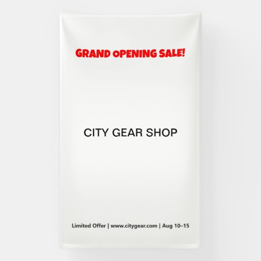 De beste vinyl banners. Blanco. Black. Groot. Outd Spandoek (Verticaal)