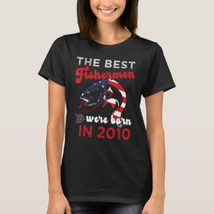 De Beste Vissers Waren Geboren in 2010 Leuk 12 Ver T-shirt