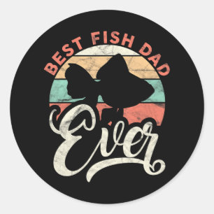 De beste visvader van de vis die de beste aquarium ronde sticker