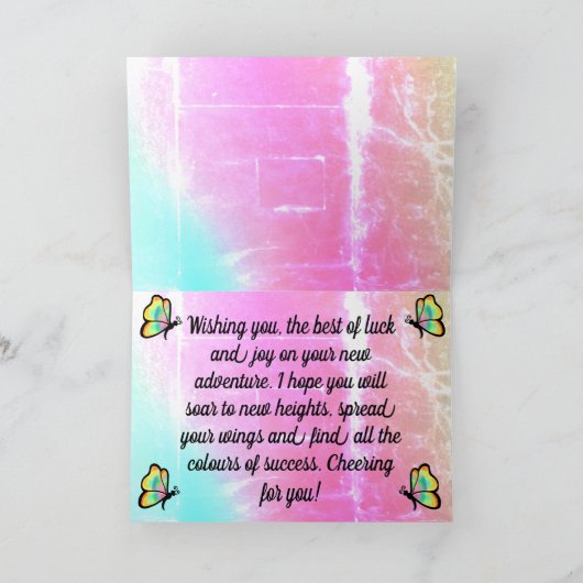 De beste vlindergeluk Happy Wishes Kaart (Binnen)