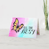 De beste vlindergeluk Happy Wishes Kaart (Voorkant)
