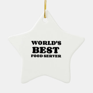 DE BESTE VOEDSELSERVER TER WERELD KERAMISCH ORNAMENT