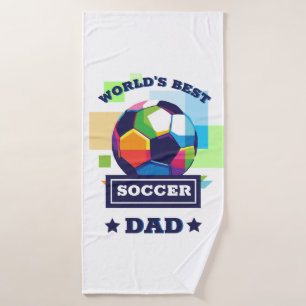 De beste voetbalvader ter wereld Vaderdag Cadeau Badhanddoek