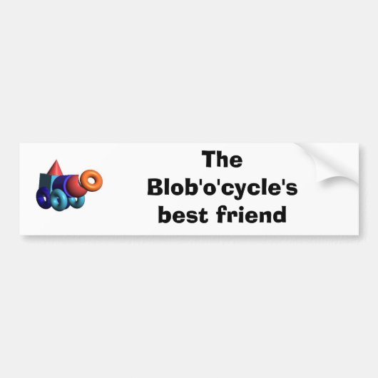 De beste vriend van de Blob'o'cycle Bumpersticker (Voorkant)