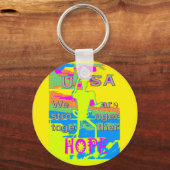 De Beste VS Hoop  Hillary Sterker Samen Sleutelhanger (Voorkant)