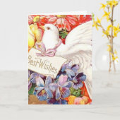 De beste wensen Victoriaans Dove Flowers AddText Kaart (Gele Bloem)