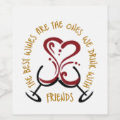 De beste wijn wijn etiket (Enkel label)