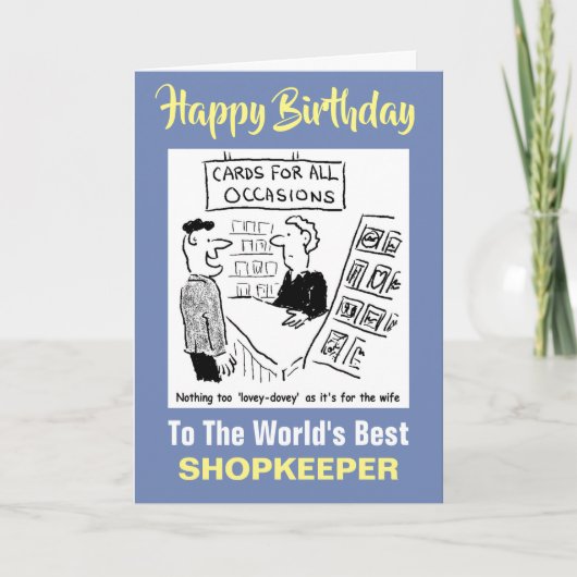 De beste winkelier ter wereld kaart (Voorkant)