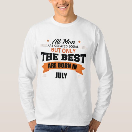 De beste zijn geboren in juli t-shirt (Voorkant)