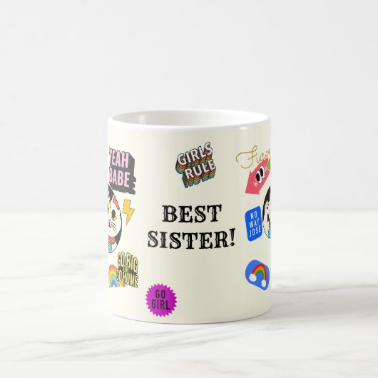 De beste zusje schattige mok die katten krijgen (Center)