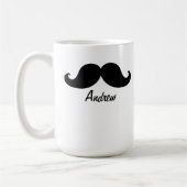 DE BESTE ZWARTE MUSTACHE DIE IS GEPERSONALISEERD KOFFIEMOK (Links)