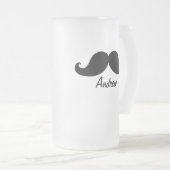 DE BESTE ZWARTE MUSTACHE DIE IS GEPERSONALISEERD MATGLAS BIERPUL (Voorkant rechts)