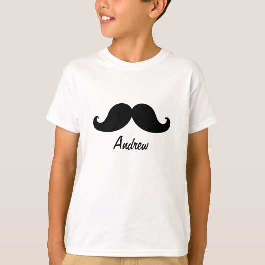 DE BESTE ZWARTE MUSTACHE DIE IS GEPERSONALISEERD T-SHIRT (Voorkant)