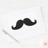 DE BESTE ZWARTE MUSTACHE RECHTHOEKIGE STICKER (Envelop)