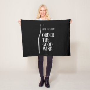 De bestelling van de trouwerij voor de goede wijn fleece deken