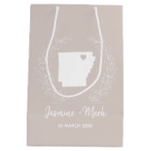 De bestemmingsbruiloft van de staatskaart Arkansas Medium Cadeauzakje (Achterkant)